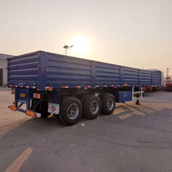 3-х осный забор с боковой стенкой для сыпучих грузов, грузовой полуприцеп для сельскохозяйственной боковой линии